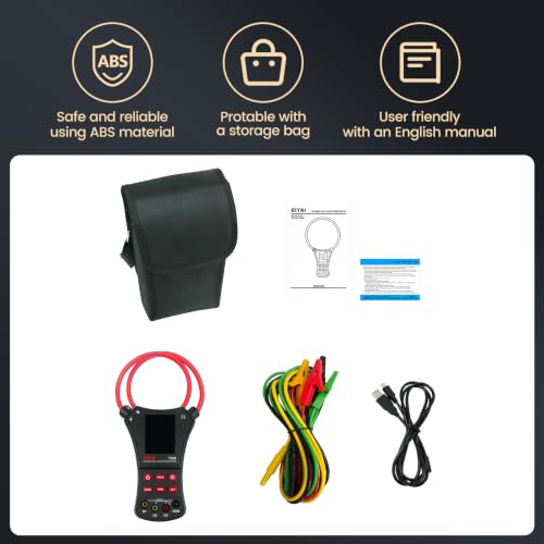 Image of EITAI7350 Digital Flexible Coil Clamp Power Meter, AC 0.0A-6000A, 0.0V-600V, Φ7.9inch /200mm, Manufacturer Direct Sales, Rogowski Amp Power Meter