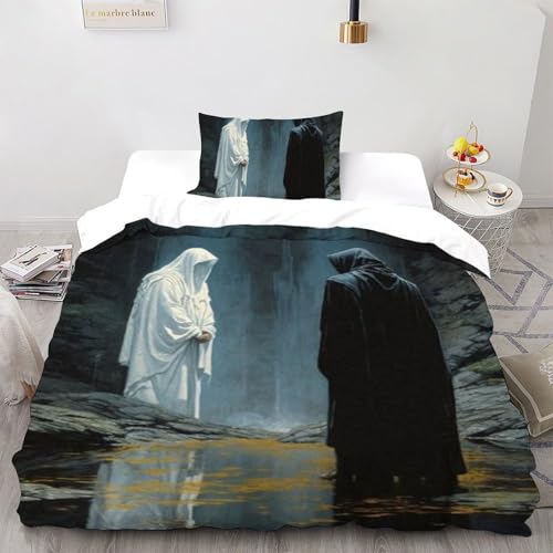 Housse de couette single anti-plis en microfibre 3D pour lit de garçon facile à laver
