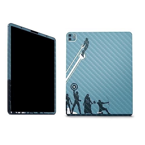 Image of MightySkins Carbon Fiber Skin Compatible with Apple iPad Pro 12.9 inch M2 6th Gen (2022) Full Wrap Kit - Super Squad | Protective, Durable Textured Carbon Fiber Finish | Easy to Apply | Made in The USA