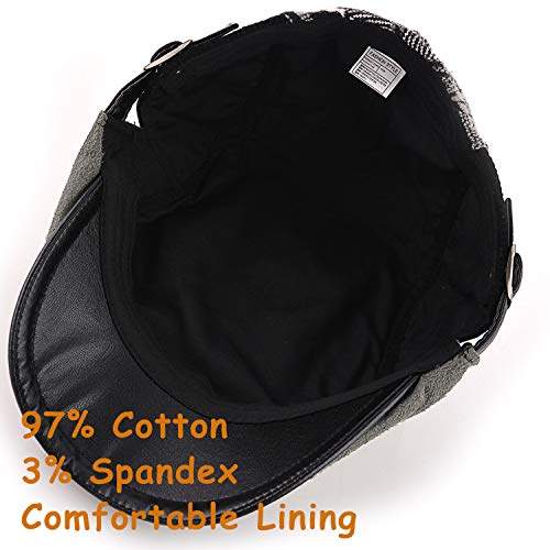 Image of M MOACC Men Beret Hat Cotton Adjustable Newsboy Hats Cabbie Gatsby Cap Driving Flat Caps