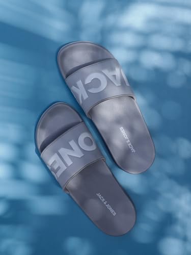 Image of JACK&JONES Men's Logo Print Pool Sliders