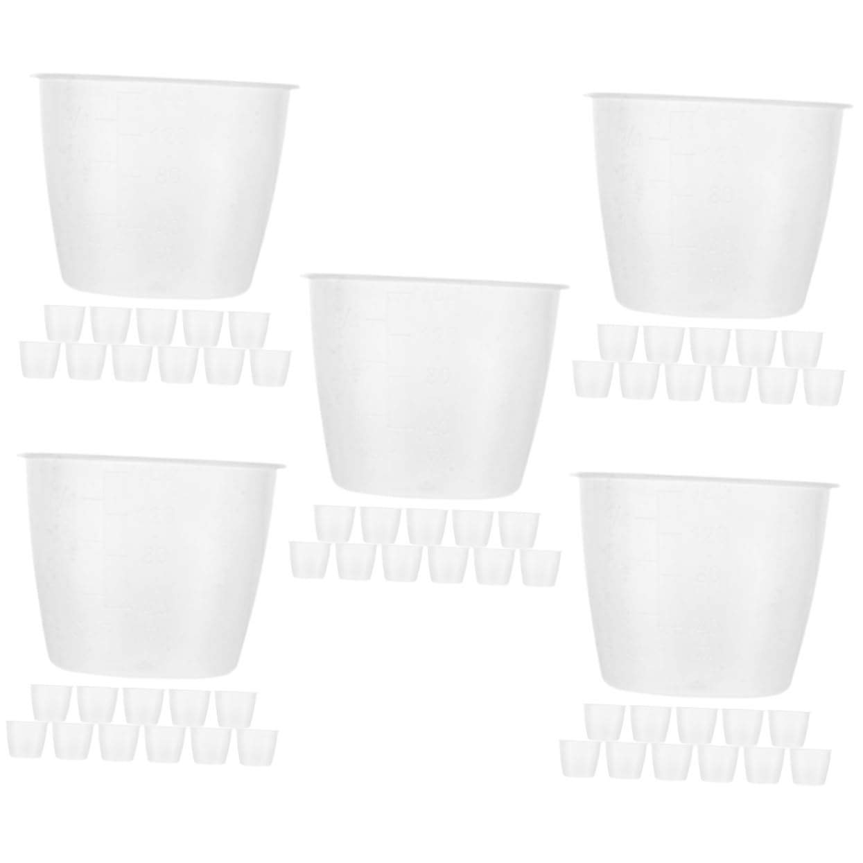 Alipis 60 Piezas Taza Medidora De Olla Arrocera Taza Medidora Graduada Taza para Hornear Cuchara para Granos De Café Taza Medidora De Líquido Taza De Control De Porciones Herramienta De