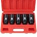 Produktbild Ginour 5tlg Schlagschrauber Nüsse Set 1/2 Zoll 30-36mm, CR-MO Sechskant Kraft Nuss Achsenmutter Für Auto-Radnabenmuttern, LKW, Große Baumaschinen und Geräte