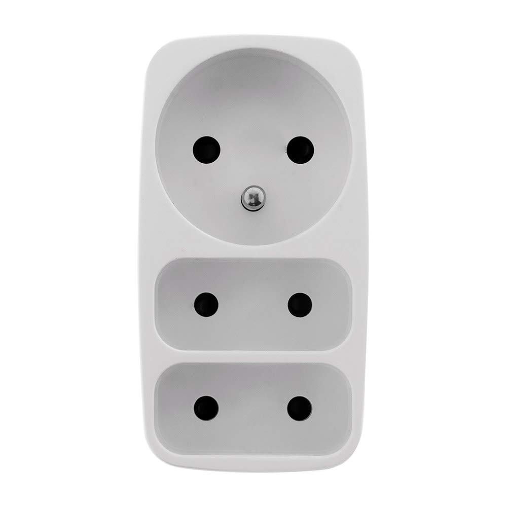 Zenitech - Listwa potrójne gniazdo natynkowe - 1x16A + 2x6A - front - Biała