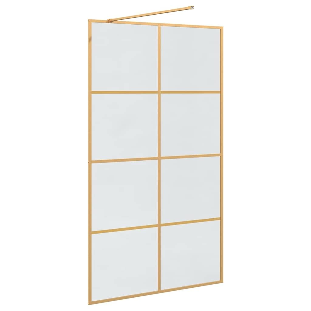 vidaXL kabina prysznicowa złota 115 x 195 cm szkło hartowane,