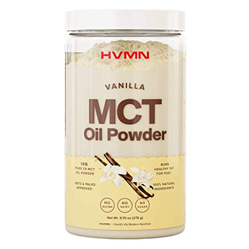 H.V.M.N. MCT Oil Powder - Keto Creamer Powder, for Keto Coffee Creamer, Keto Shake - Pure C8 MCT Oil from Acacia Fiber Powder, MCT Oil Keto Diet Powder - 25 Servings (Vanilla)