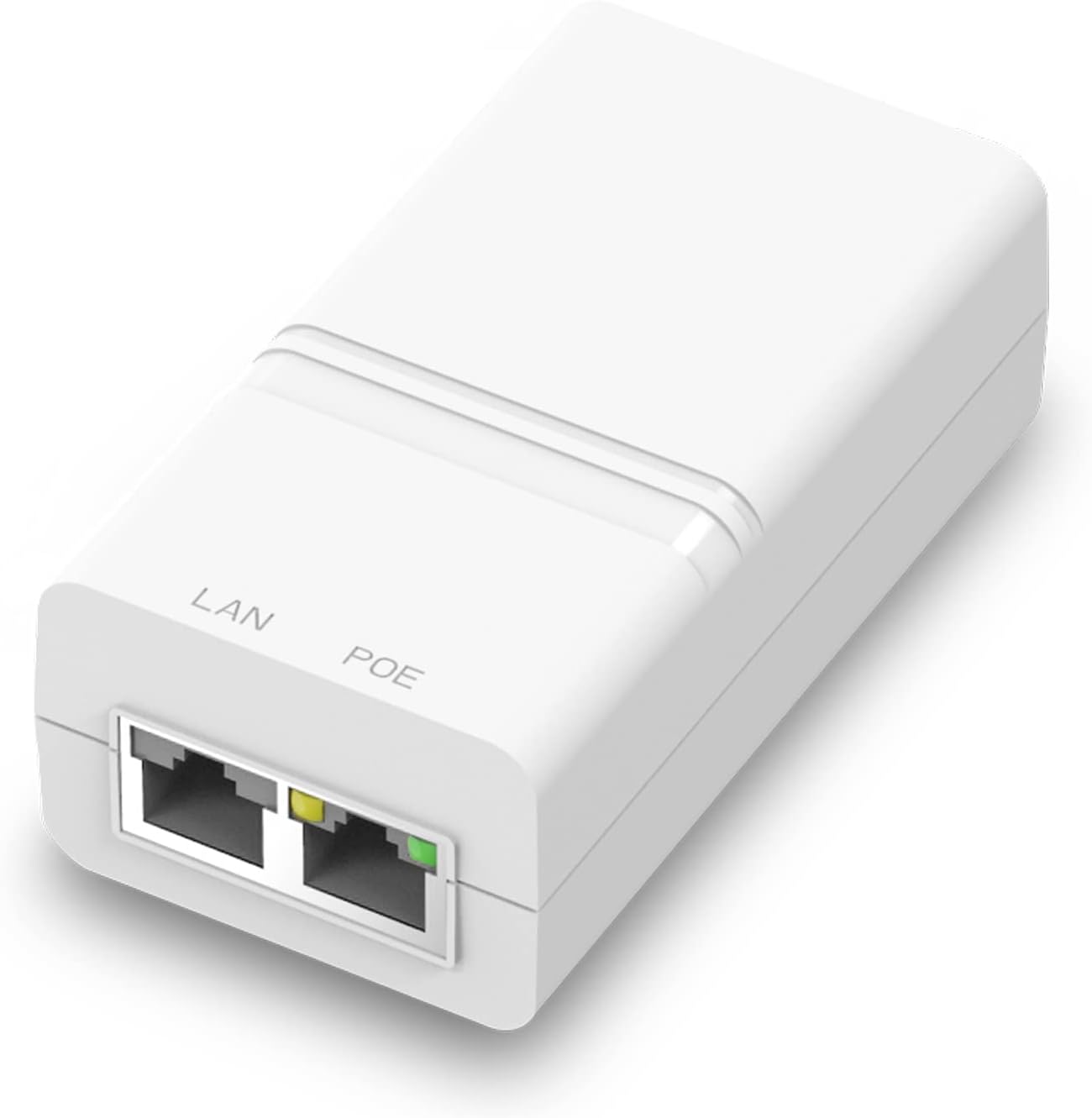 PROCET PoE SystemIndoor Passive Injector White IP40 Flame Resistant Housing Desktop Mount Compact Size, EN15G-3 Single Port Adapter，Output 48Vdc 320mA ，Output Power 15W ，AC Power 3Pin Input Wall Plug