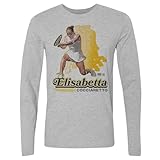 500 LEVEL Elisabetta Cocciaretto Retro Long Sleeve Shirt (Heather Gray, Large)