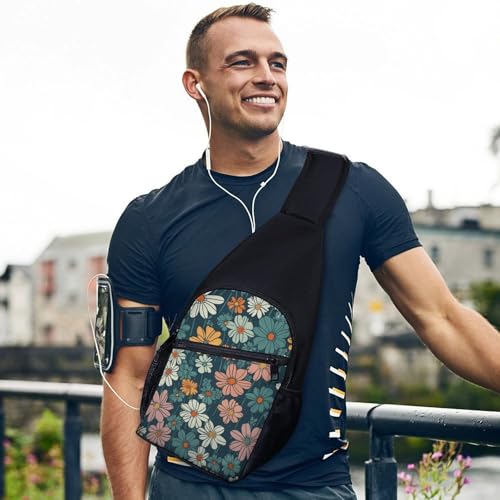 Sling Bag para Mujeres y Hombres Pequeña Mochila Cruzada Amarilla miniatura 6