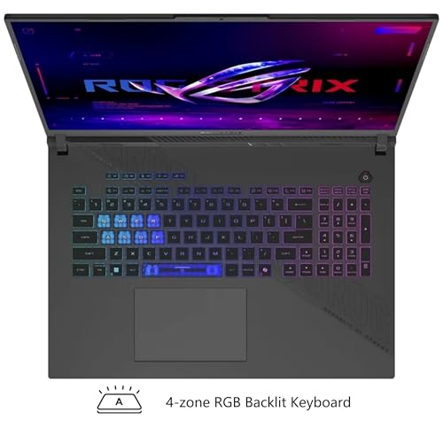 Image of ASUS ROG Strix G18 G814 Gaming Laptop | 18 inch 2.5k (2560x1600) 240Hz (100% DCI-P3) | AMD 16-core Ryzen 9 9955HX (>i9-14900HX) | 32GB DDR5 2TB SSD | GeForce RTX 5070 | RGB Backlit Win11 w /DLCA Accessory