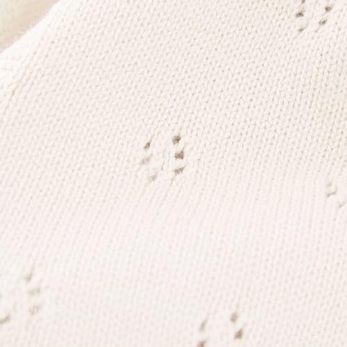 Girls and Toddler's Knit Cardigan Sweaters Hollow Out Long Sleeve Button Up Sweaters Jacket Solid Baby Fall Outerwear3