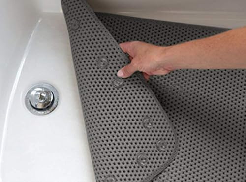 Bathtub Mat Non Slip, Bath Mat for Tub Non Slip, Tub Mat Extra Large 36 x 17 in, Bathtub Mat with Suction Cups & Drain Holes, Soft Foam, Machine Washable, Dark Grey