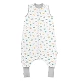 Kinderschlafsack - 3 Tipps, um den passenden Kinderschlafsack zu finden schlummersack Schlafsack mit Füßen Sommer 1 Tog 90 cm dünn Mond & Sterne | Kinder Schlafsack mit Beinen und verlängerten Bündchen für eine Körpergröße 90-100cm Füßen 1 Tog