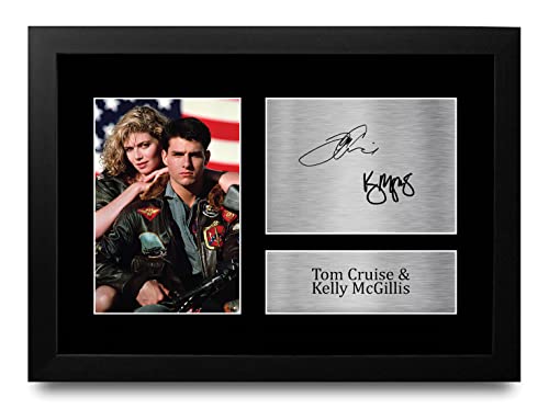 Photo dédicacée Tom Cruise Top Gun cadre A4 pour déco salon
