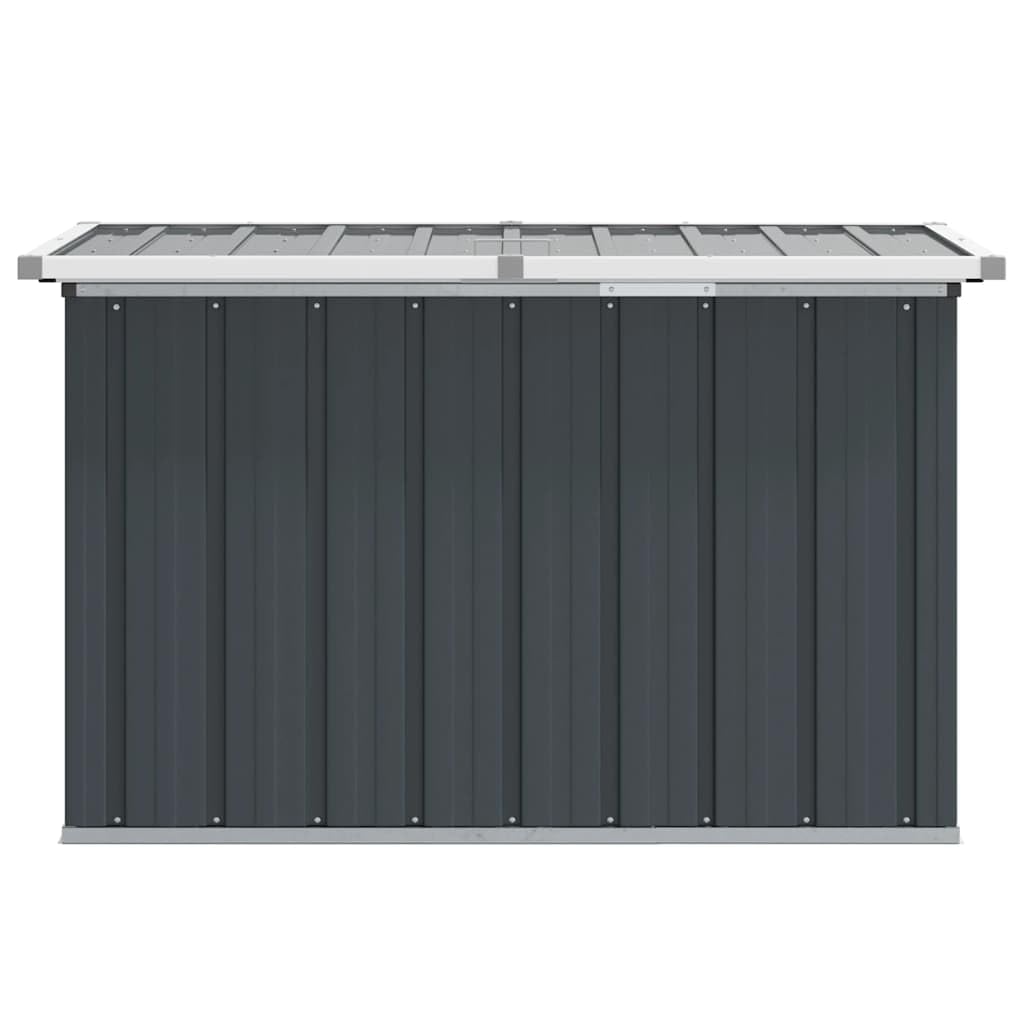 Gartenbox Anthrazit aus verzinktem Stahl 109x67x65 cm mit Klappdeckel, wasserdicht und wetterfest für Aufbewahrung von Kissen, Polster, Zubehör auf Terrasse, Balkon