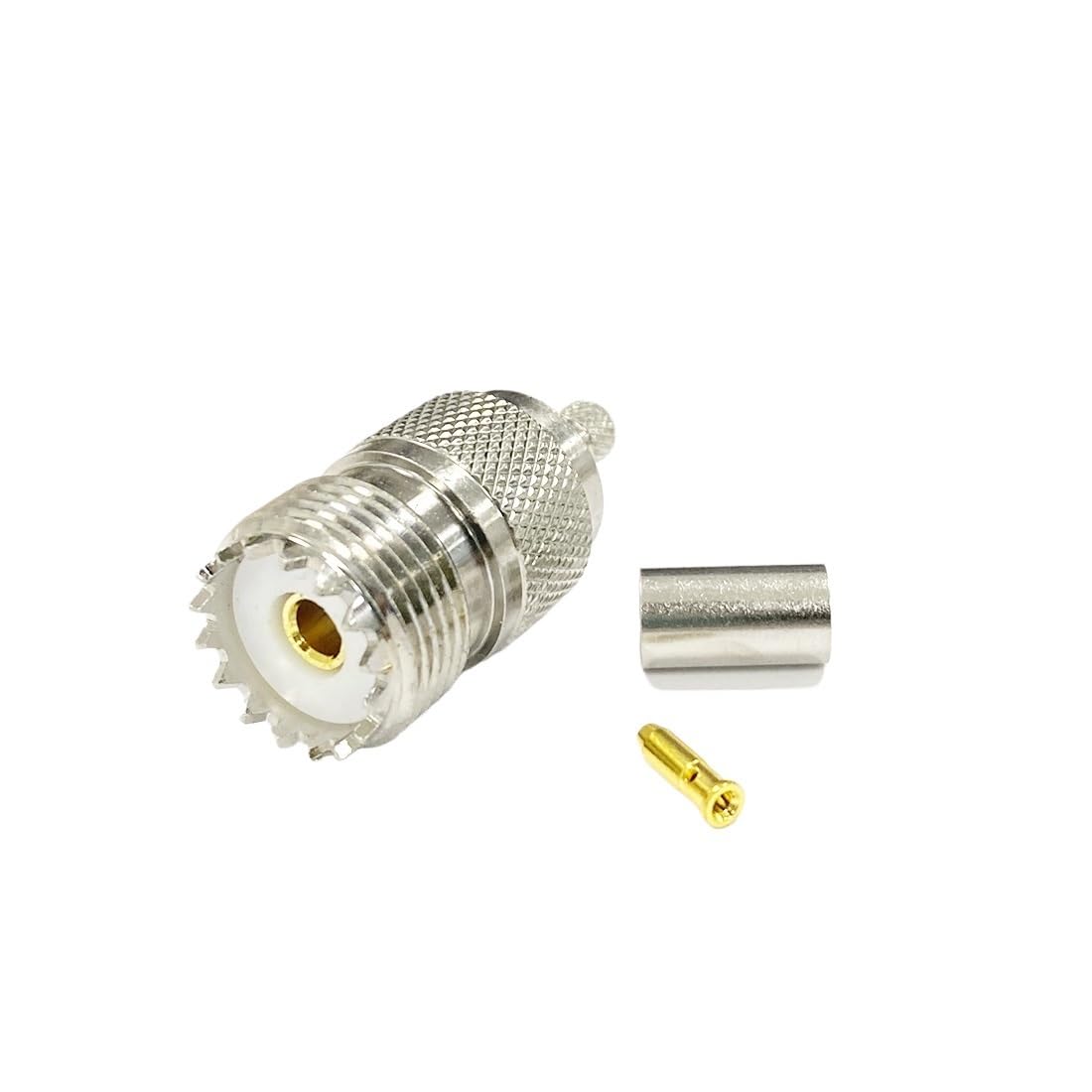 Bcomfy Men's Type6 1Pc Uhf Pl259 So239 Fe Jack Rf Coax Connector For Rg316 Rg174 Rg58 Cable Welding Terminal New(Type6)