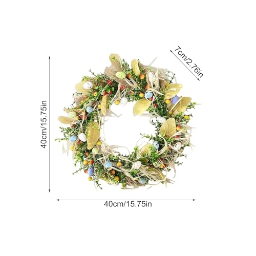 Couronne de Pâques résistant aux intempéries pour décoration extérieure - 6