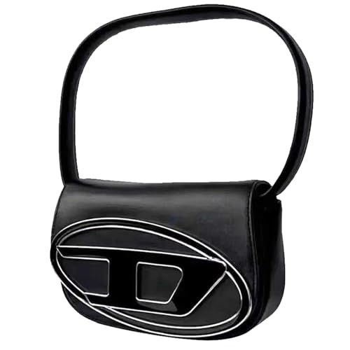 Gyios Borse Borsa da Donna di Lusso Leggero alla Moda A Tracolla E Versatile dal Design Nicchia per Gli Spostamenti Quotidiani-Nero