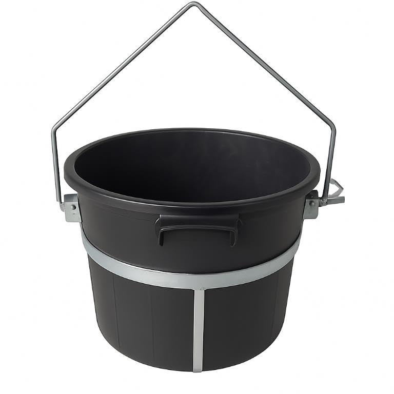 Seau pour Monte-Charge – Seau en Plastique avec Structure Métallique pour Treuil – Coffre à Outils de Chantier pour Usage Professionnel (Rond Ø 50 cm)