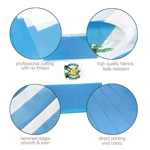 Image of Anley Guatemala String Flag Pennant Flags, Patriotic Events 15th of September Guatemala Independence Day Decoration Sports Bars - 33 Feet 38 Flags