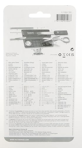 Victorinox Swiss Card Lite, Swiss Made Pocket Tool, 13 Functions, LED, Magnifier, Red Transparent 10 Victorinox Swiss Card Lite, Swiss Made Pocket Tool, 13 Functions, LED, Magnifier, Red Transparent - Image 10