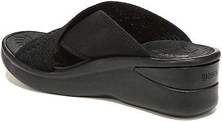 BZees Womens Sundance Slide Sandal Black 9 M | Image 4