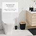Clara Clark Bathroom Accessories Set - Bathroom Set, Bathroom Sets with Shower Curtain and Rugs, Shower Curtain Set with Bathroom Trash Can - Black - 22PC