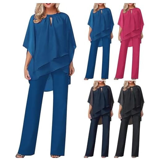 traje pantalones elegantes de 2 piezas para invitada de boda, formal para fiesta de graduación, talla grande, para madre de la novia, fiesta