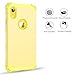 BENTOBEN for iPhone XR Case, iPhone XR Phone Case, 3 in 1 Heavy Duty Rugged Hybrid Solid Hard PC Cover Soft Silicone Bumper Impact Resistant Shockproof Protective Case for iPhone XR, Yellow Lemon