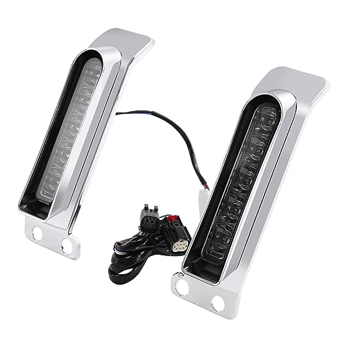 Insertos LED para alforjas TCMT, soporte de luz auxiliar para Harley 2014-2024 Ultra Limited y 2020-2024 Road Glide Limited, carcasa cromada con lente ahumada miniatura 1