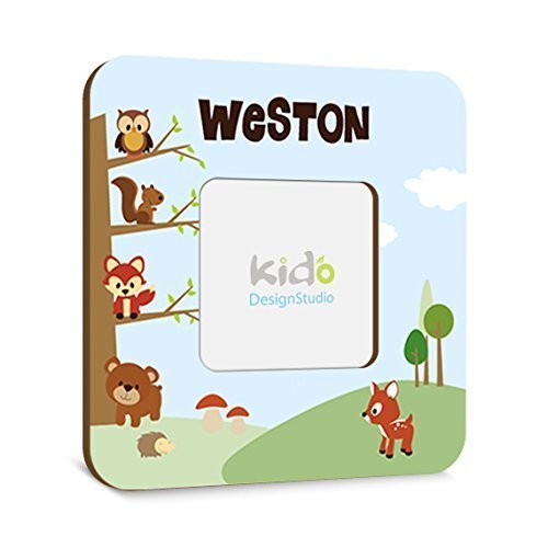 Woodland Nursery Photo PICTURE FRAME, Baby Room Decor, Woodland friends Room Decor