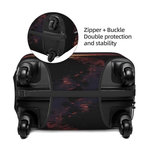 Travel Luggage Cover Fashion Suitcase Protector Dusk Scenery Spandex Baggage Covers Washable Suitcase Covers Anti-Scratch Luggage Cover Protectors Fits 18-32 Inch Suitcases X-Large3