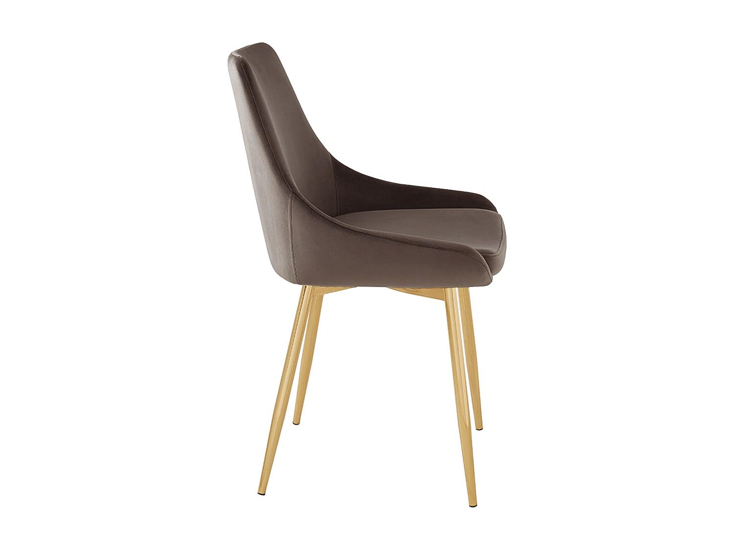 Vente-unique Masurie 6 StÅhle ? Samt und vergoldetes Metall ? Taupe