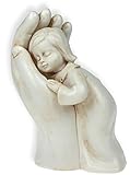 Figur Mädchen in Hand Christliche Geschenkideen °° Figur Hand mit Kind 10 cm (Creme)