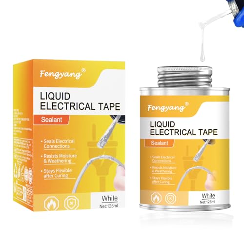 Fengyang® Cinta Aislante Liquida, Gel Aislante Electrico, Pegamento aislante líquido, Capa de goma aislante líquida, Cinta de Aislamiento de Líquidos, Cinta Eléctrica de Aislamiento Líquido (Blanco)
