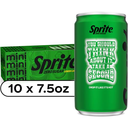 Image of Sprite Zero Sugar Lemon-Lime Caffeine Free Soda Soft Drink Fridge Pack Mini Cans, 7.5 fl oz, 10 Pack