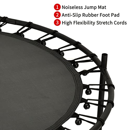 Veluoess 55" Trampolin für Kinder,Gartentrampolin und Outdoor Trampolin mit Sicherheitsnetz und Pad,Sporttrampolin,Indoor- und Outdoor-Aktivitätsübung Fitnessgeräte für Kinder ab 3 Jahren – Bild 4