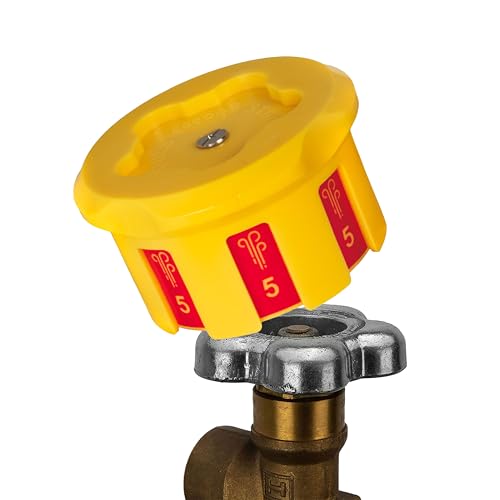 Strong Hand Tools EZ-View Gas Cylinder Valve Indicator Fits 5 Star Hand Wheel Gas Saving Easy Twist (Red/ON) (Yellow/Off) GVC300 Strong Hand Tools