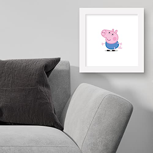 Poster Peppa Pig George 30cm cadre blanc pour habiller un mur vide