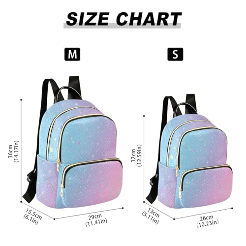 Image of senya Unicorn Background with Rainbow Women Backpack Purse Travel Daypack Shoulder Bag