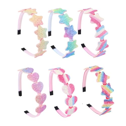 Headbands For Girls Glitter Flower Butterfly Bow Mermaid Rainbow Sweet Hairbands For Kids Toddler Hair Accessories (D)