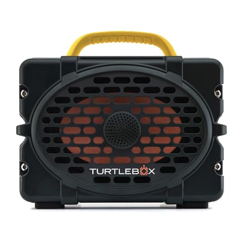 Image of Turtlebox Original Gen 3: Portable Outdoor Bluetooth Speaker - Ultra-Loud (120dB), Waterproof (IP67), Rugged, Impact-Resistant, 3-Day Battery | Party Mode: Unlimited Pairing Stereo, Green /Yellow