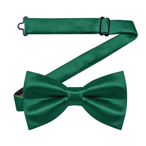 Image of YourTies Bow Ties for Men Pretied Bowties Solid Color Satin Bow Tie Formal Business Tuxedo Wedding Party Prom