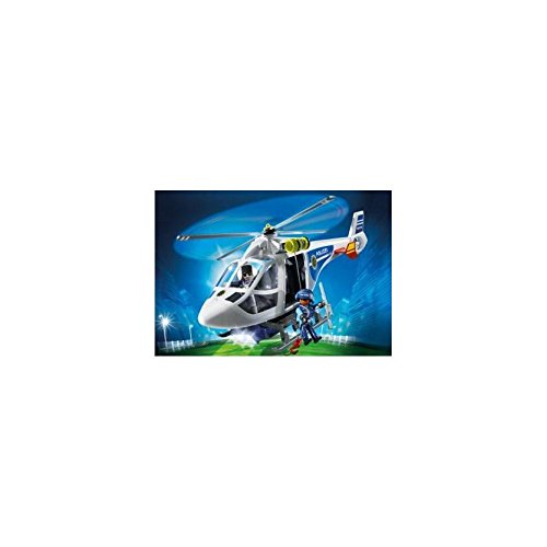 PLAYMOBIL City Action 6874 Polizei-Helikopter mit LED-Suchscheinwerfer, Ab...