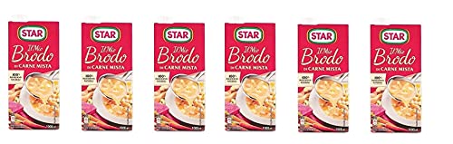 Star Brodo Carne Mista Broth Lot de 6 flacons de viande mélangée 1 l