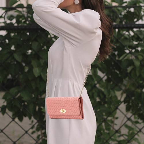 Image of U+U Small Crossbody Bags for Women, Cell Phone Purse Mini Clutch Bag with Removable Chain, Card Slots - Lightweight Purse