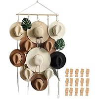 The Hanging Cowboy Hat Rack is Suitable for Walls of 80×155 and Comes with 15 Clips for Wall Mounted Storage and Display of Wide Brimmed Hats，Comes with Hat Storage Clips，hat Display Stand