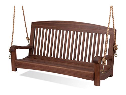 Rockerman 5In Outdoor Porch Swing (Dark Walnut) 29H*72W*28 D Inch #TOP6