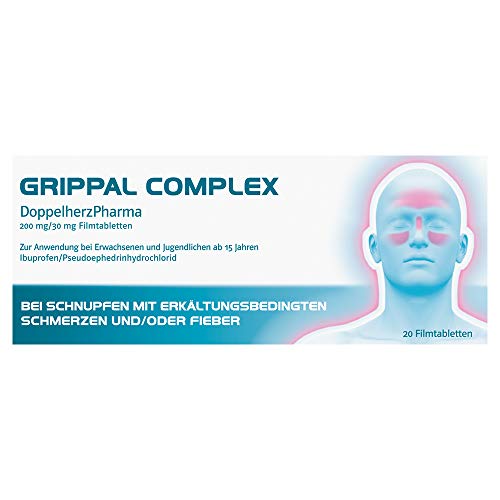 GRIPPAL COMPLEX DoppelherzPharma 200 mg/30 mg Filmtabletten – Bei Schnupfen mit erkältungsbedingten Schmerzen und/oder… - Image 3