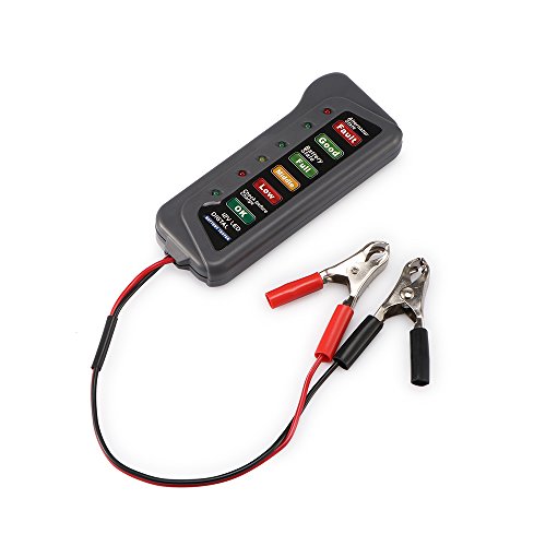 Tester Batteria Digitale BST60 12V – Per Auto, Alternatore E Accendisigari, Con Pinze Coccodrillo
